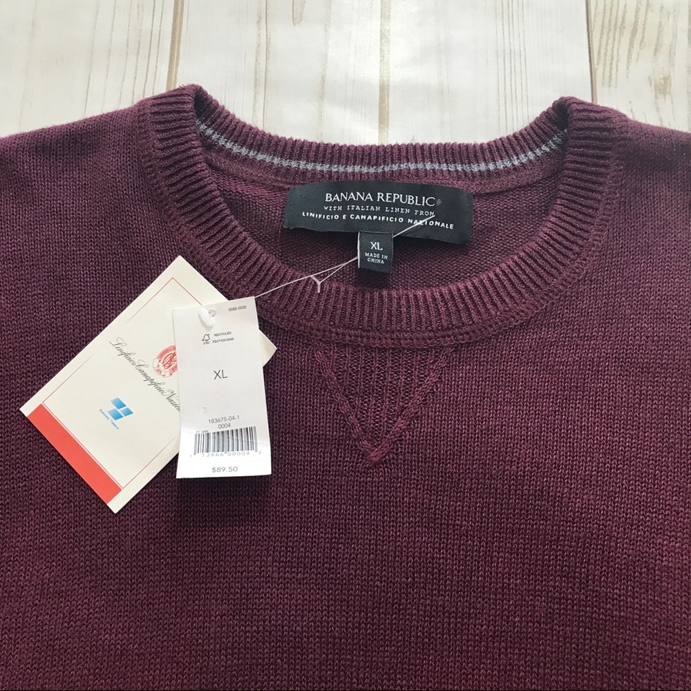 (SOLD) Banana Republic Italian Linen Sweater, XL - Picture 5 of 7